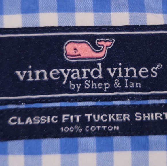 Vineyard Vines Checkered Pattern Long Sleeve Button Down Large - Picture 3 of 3